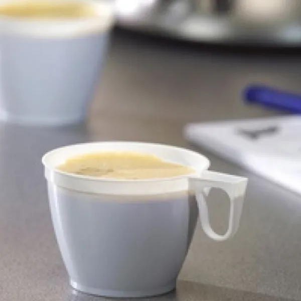 Outlet Tasse Caf En Plastique Blanc R Utilisables X 50 Pi Ces Theme Eco-Responsable