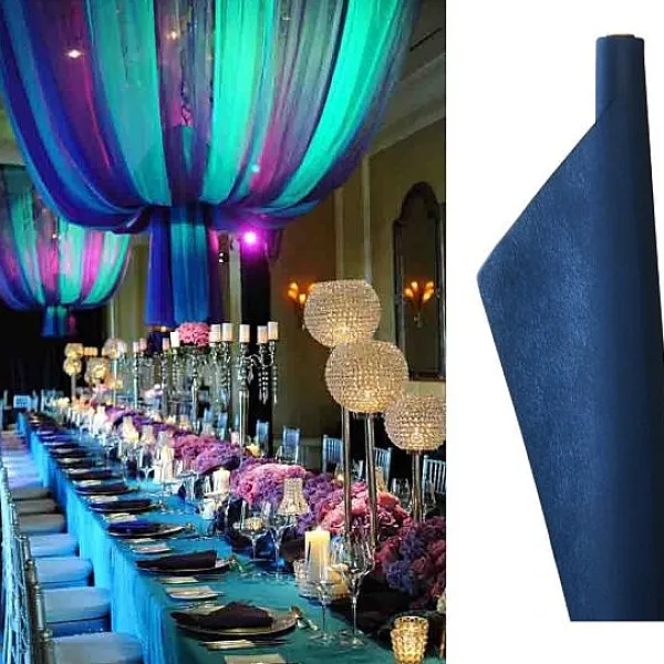 Badaboum Tenture Mariage Bleu Marine 12 M Tres Outlet