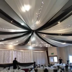 Best Tenture Mariage En Tulle Noire 75Cm X 12 M Tres Theme Cinema