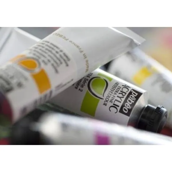 Tube De Peinture Acrylique 200Ml Pastel Rouge Primaire Theme Deco Pastel