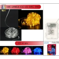 Badaboum Tube Lumineux De Noel 100Led Multicolore Best