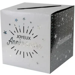 Urne A Enveloppe Joyeux Anniversaire Argent Theme Joyeux Anniversaire