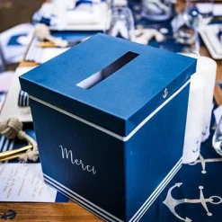 Badaboum Urne Mariage Merci Marine Ancre Hot