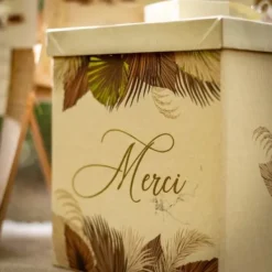 Badaboum Urne Mariage Merci Palmier