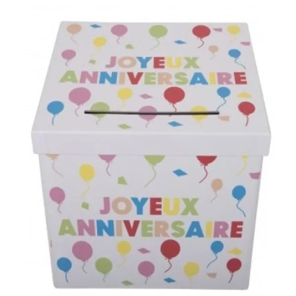 Outlet Urne Originale Joyeux Anniversaire Multicolore Theme Joyeux Anniversaire