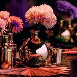 Badaboum Vase Boule En Verre Rose Gold M Tallis Clearance