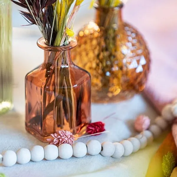 Badaboum Vase En Verre Leonie Vieux Rose Sale