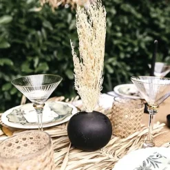 Badaboum Vase Mariage En C Ramique Histor Noir 9 X 11.5 Cm Discount