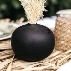 Badaboum Vase Mariage En C Ramique Histor Noir 9 X 11.5 Cm Discount