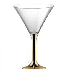 Badaboum Verre Ap Ritif Cocktail En Plastique Or Chrome X 20 Pi Ces