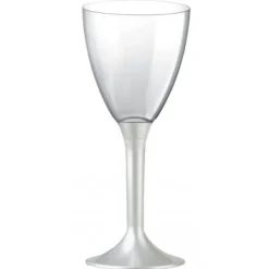 Badaboum Verre Vin Plastique Nacr Blanc X 20