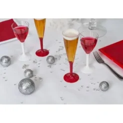 Badaboum Verre Vin Plastique Nacr Blanc X 20