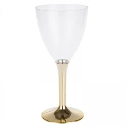 Badaboum Verre Vin Plastique Or Chrome X 20