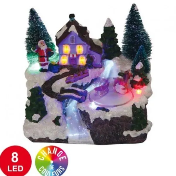 Badaboum Village De Noel Anim Avec P Re Noel Et Renne Clearance