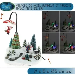 Badaboum Village De Noel Lumineux Et Musical Avec Piste De Ski New