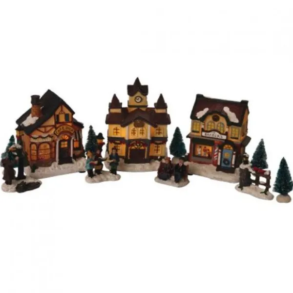 Badaboum Village De Noel Lumineux Pas Cher X 3 Pi Ces Online