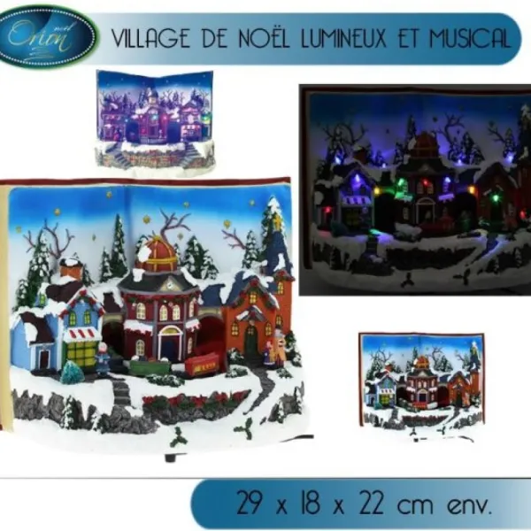 Badaboum Village De Noel Lumineux Dans Un Livre Online