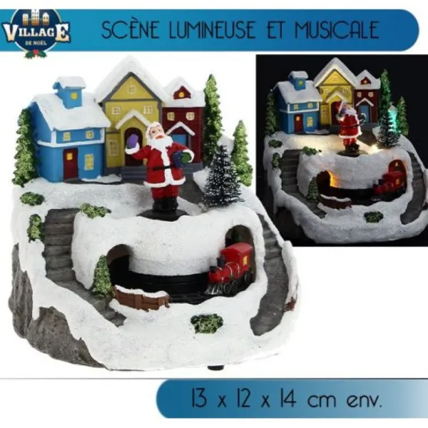 Badaboum Village De Noel Musical Avec P Re Noel Et Train Online