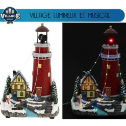 Badaboum Village De Noel Phare Musical Et Lumineux New