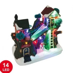 Badaboum Village De Noel Scenette Ski Anim E Clearance