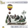 Badaboum Village Scene De Noel Lumineuse Et Musical Avec Montgolfiere Hot