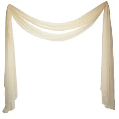 Badaboum Voile Ou Tenture Mariage Pour Arche De C R Monie Cr Me 2M X 6.2M Clearance